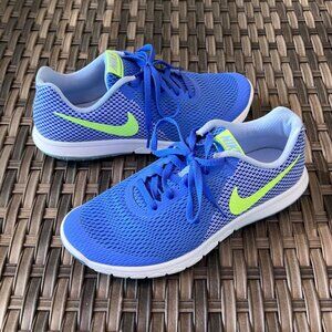 Womens Nike Flex Experience RN6 Blue/Neon Sneakers - Size 7